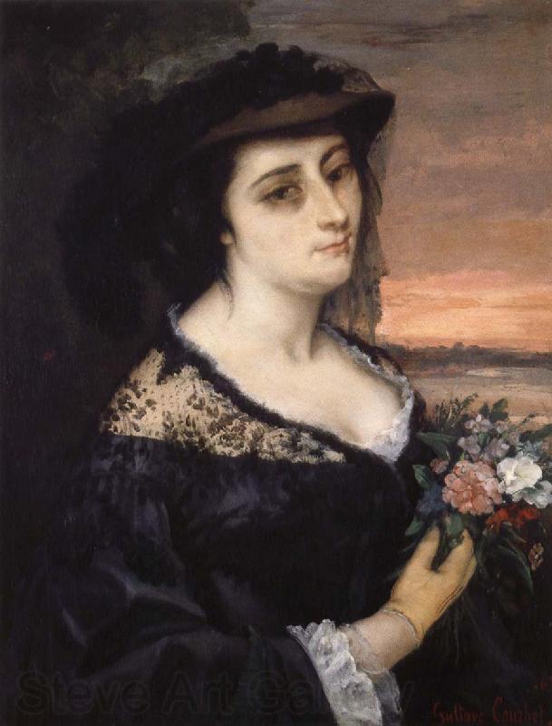 Gustave Courbet Portrait of Laure Borreau Norge oil painting art